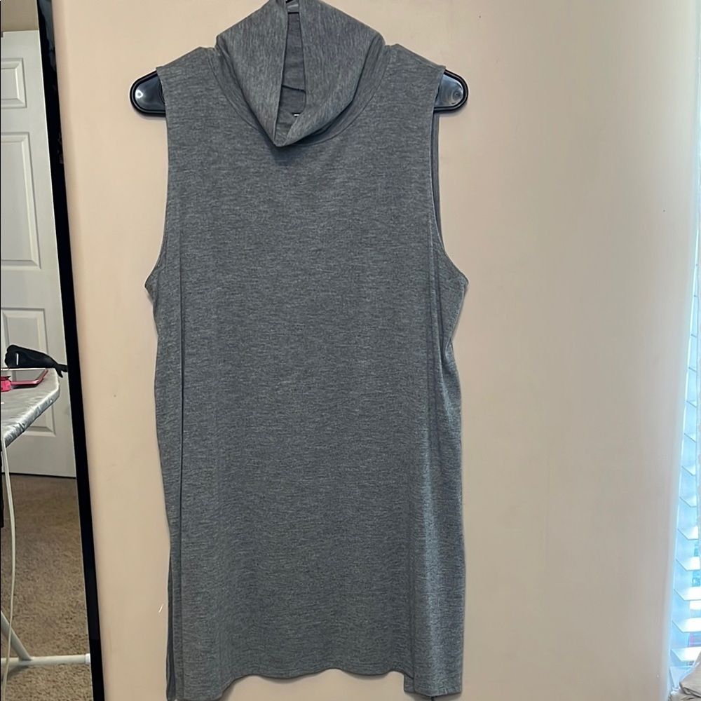 XL Stylus Sleeveless Gray Turtleneck Tunic Top/Dress